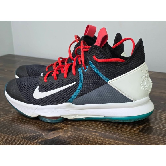 Nike LeBron Witness 4 Men\'s Sneakers Size 10.5 Black White Red Mid Top‎ Sneakers main image 4